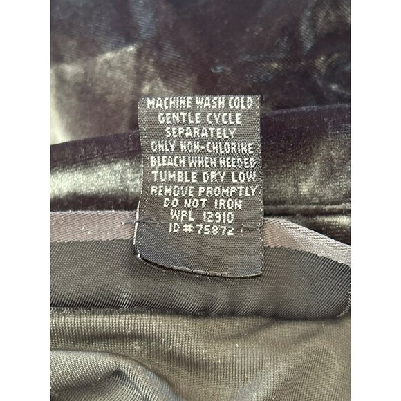 Vintage Working Classics Designs Co Black Velvet Button-Up Shirt 26/28 Oversized - Picture 6 of 6